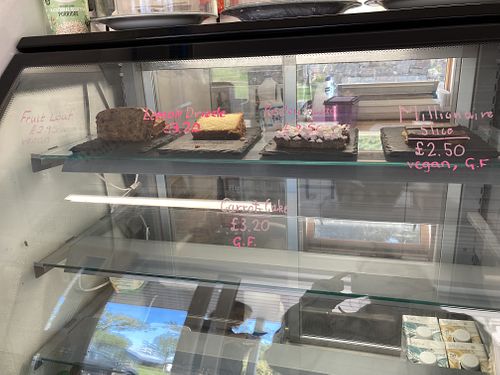 Two vegan cake options   at Wee Bun House in Kyle