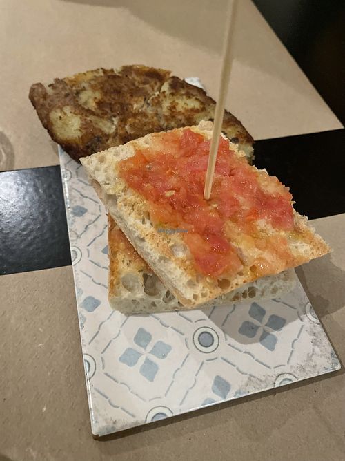 Truffle tortilla (my favorite)   at La Perra Verde in Barcelona