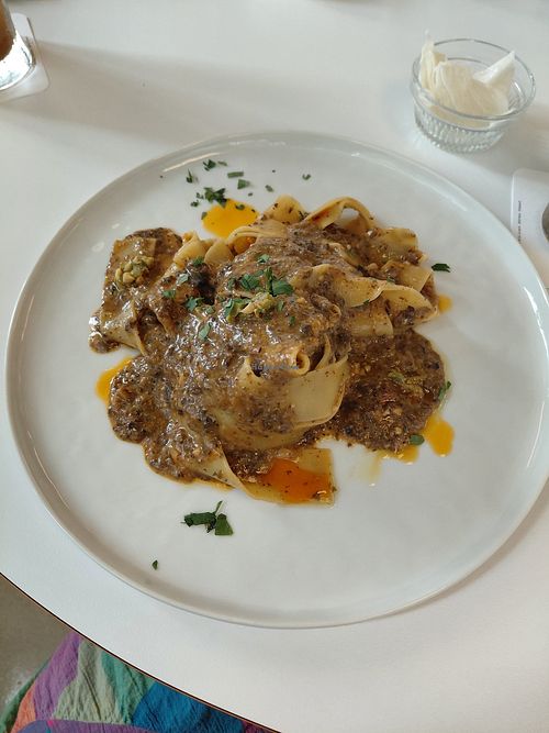 Vegan ragu at Cargo Cruise - 카고크루즈 in Jeju