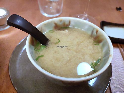Miso soup at Bloom Sushi in Paris