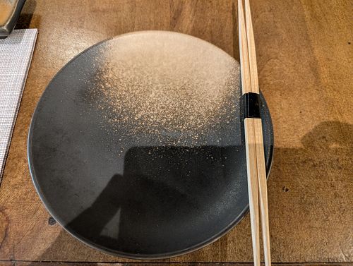 Plates at Bloom Sushi in Paris