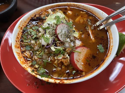 Posole   at El Cantaro Vegan Taqueria in Sacramento