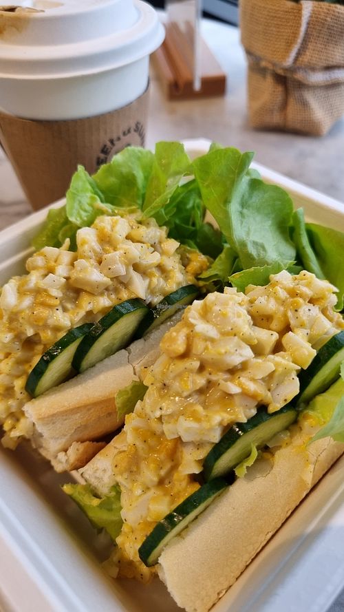 Egg sandwich (not the tuna one), soo good! at GREEN & SUNNY in Bangkok