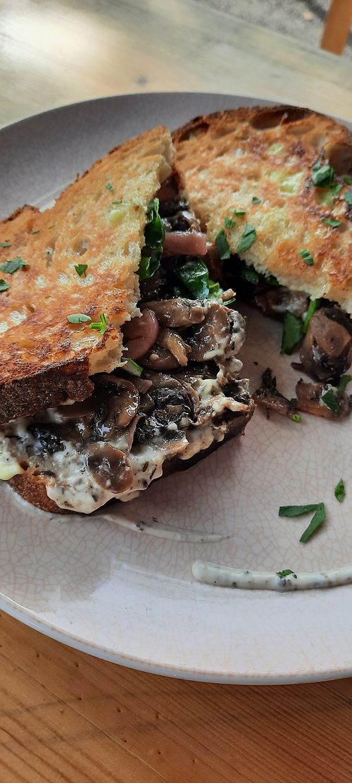 Shitake mushrooms sandwich at Miss Sina in Marrickville