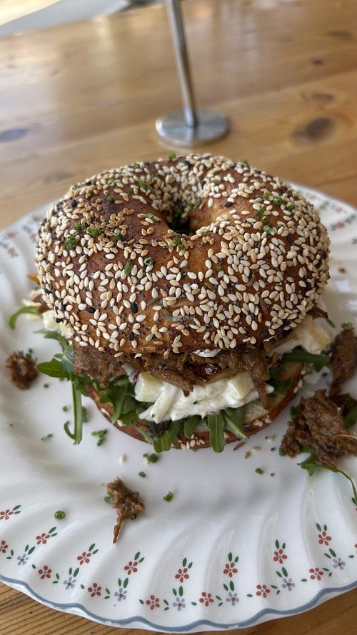 Chefs special bagel  at Miss Sina in Marrickville