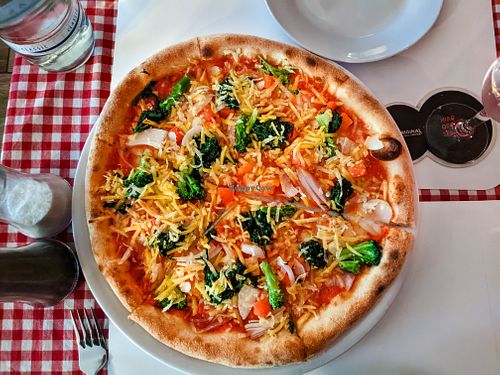 Vegan pizza at Zeus Pizza at Zeus Pizza in Berlin