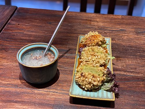 Soup with potato balls. Forgot the name of the dishes. It was very tasty though. The soup quite small    at Cai Mam Bistro - Signature Vegan in Hanoi
