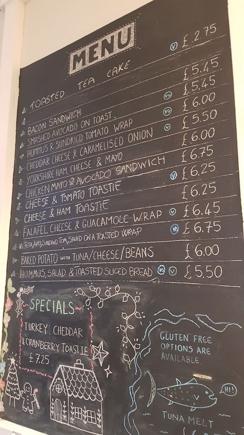 Clearly labelled vegan options #Veganuary at York Explore Library and Archive in York