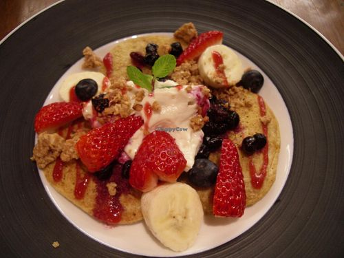 Macrobiotic pancakes (seasonal). at Chaya Macrobiotics - Hibiya in Tokyo