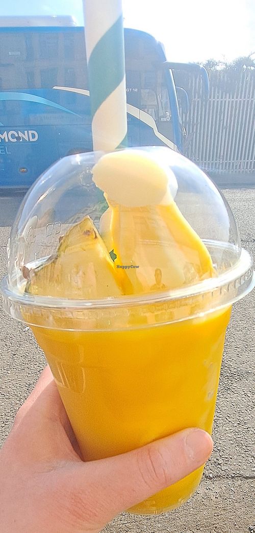 Pineapple juice, pineapple ice cream, and pineapple at The Dough Cartel in Glasgow