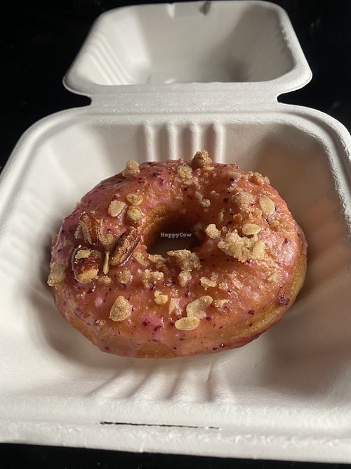Vegan Blueberry Donut Close-Up (Smells Delish!)  at Timeless Coffee - JLSQ in Oakland