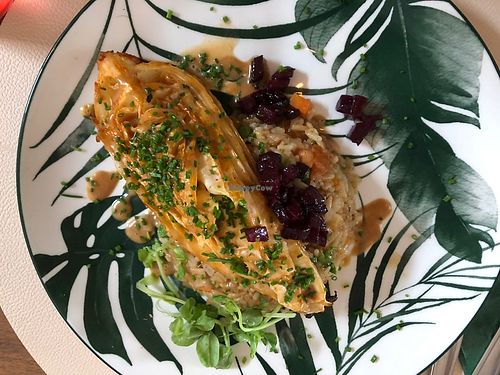 Fried rice with roasted cabbage   at PREC - Processo Regenerativo em Curso in Mertola