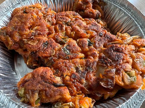 Kimchi Pancake at Bella's Acacia Catering in London