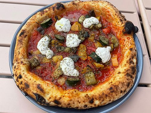 Vegetables (Capri?) pizza   at RAZZO Vegan Pizza Bar in Cologne