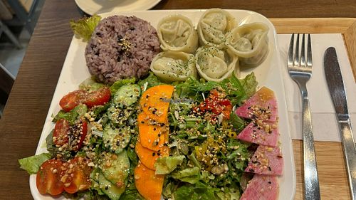 Dumplings  at Zirael Vegan Restaurant in Kyoto
