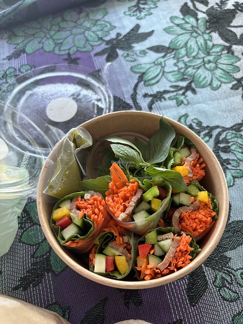 Fresh rolls  at Veganerie - Kingkeaw in Bangkok