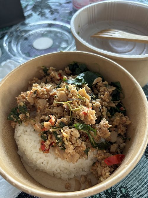 A bit dry  at Veganerie - Lasalle in Bangkok