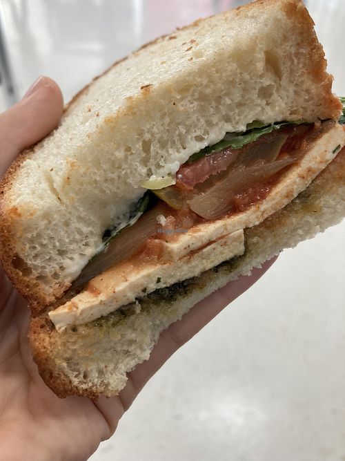 Tofu sandwich   at The Vegan Shack in Panama City