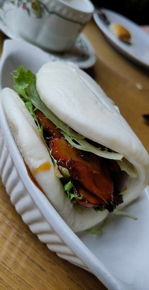 BBQ bao bun at ZenV Garden  in Gloucester