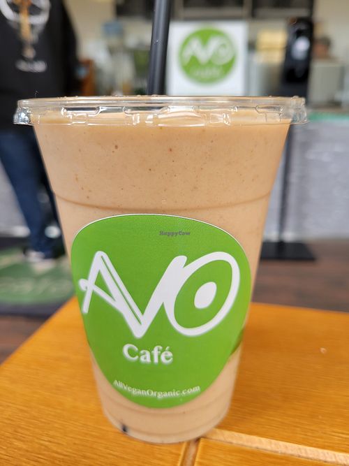 Banana smoothie at AVO Cafe in Carlsbad