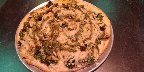 Artichoke pizza. at Urban Vegan Kitchen in New York City