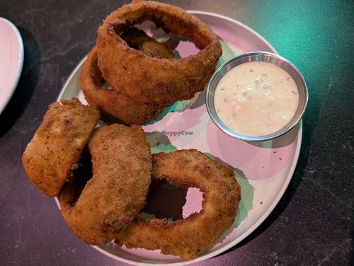 nanoo nanoo onion rings at Urban Vegan Kitchen in New York City