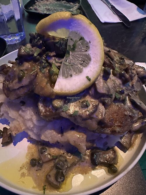 Seitan scallopini  at Urban Vegan Kitchen in New York City