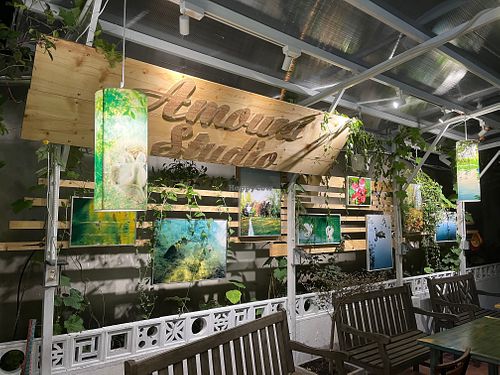 artworks of love at Loving Hut Diệp Lâm Vegan in Ho Chi Minh City