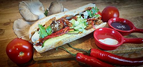 BBQ with homemade rye bread good for health at Loving Hut Diệp Lâm Vegan in Ho Chi Minh City