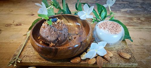 vegan 100% plant based no- chemical chocolate ice cream at Loving Hut Diệp Lâm Vegan in Ho Chi Minh City