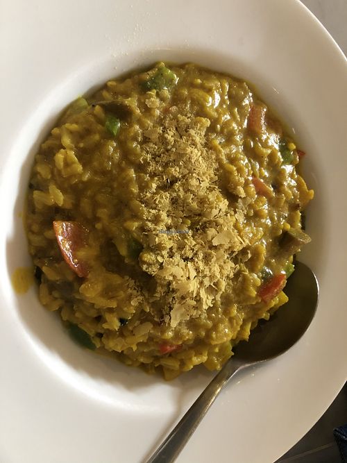 Turmeric mushroom risotto at Real Food 真食 - Orchard in Central Singapore