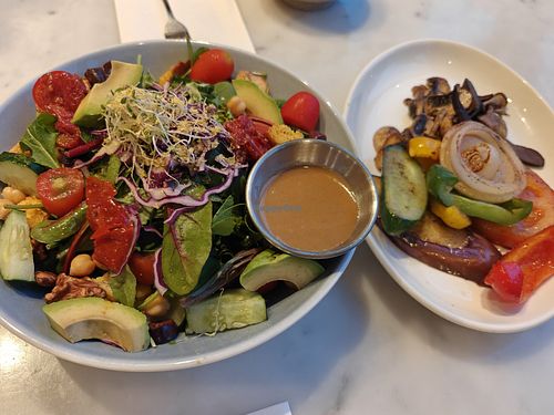 real food mix 
added sauteed mushrooms and grilled vegetables at Real Food 真食 - Orchard in Central Singapore