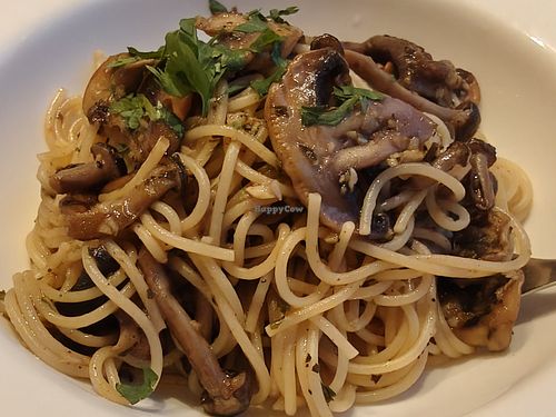 mushroom aglio olio at Real Food 真食 - Orchard in Central Singapore