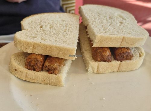 Vegan sausage butty at Hungry Horse - Castle View in Dudley