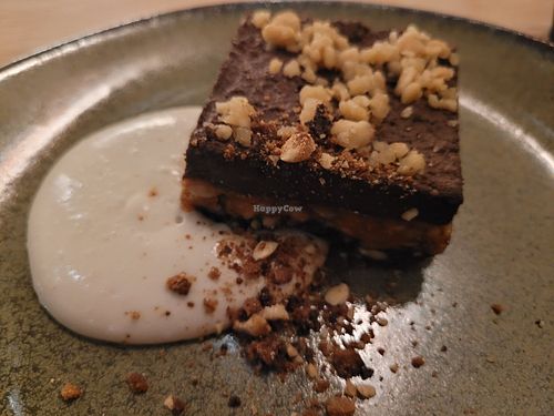 Deconstructed vegan Snickers at Verdō in Brussels