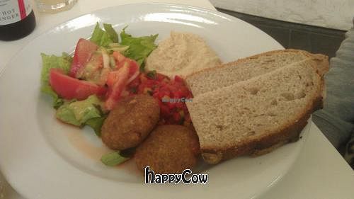 Falafel meal at Lumen Cafe in London