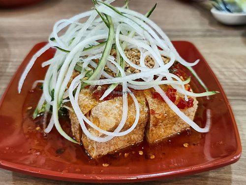 Tofu with sweet sauce at Yi Su Pin 一素品 - Chinatown in Central Singapore