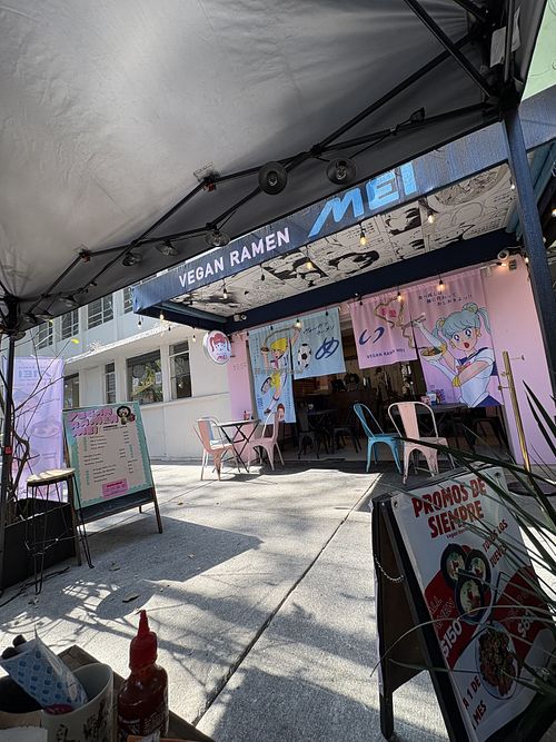 Cute spot with outdoor seating available   at Vegan Ramen Mei - Condesa in Mexico City