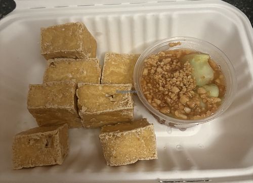 Fried tofu with cucumber sweet chili saucee  at Thai Chili Restaurant in Kent