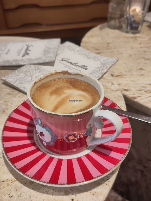 Flat white at Isabella Pâtisserie in Munich