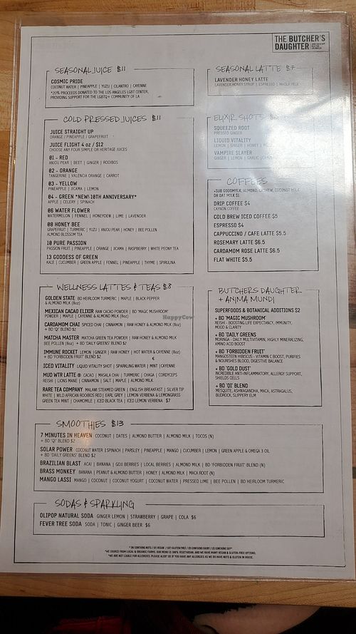  at Butcher's Daughter in West Hollywood