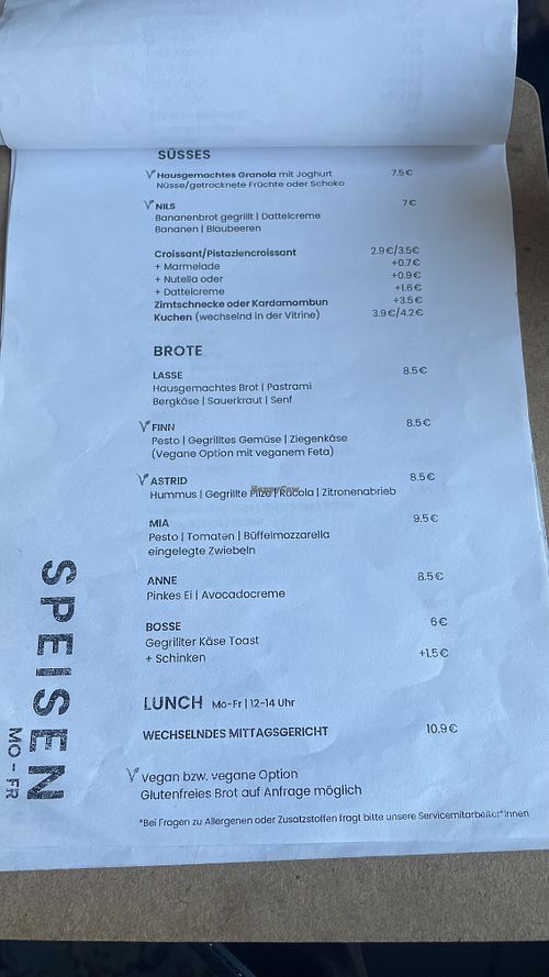 Weekdays  at Fika Ladencafé in Munich