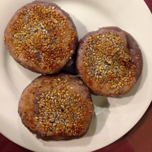 Purple Sweet Potato Bean Cake at Bodhi Village in Flushing