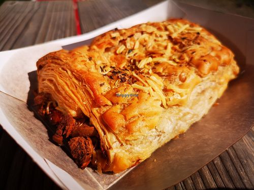 Vegan Sausage Roll at Deben Cafe and Bar in Woodbridge