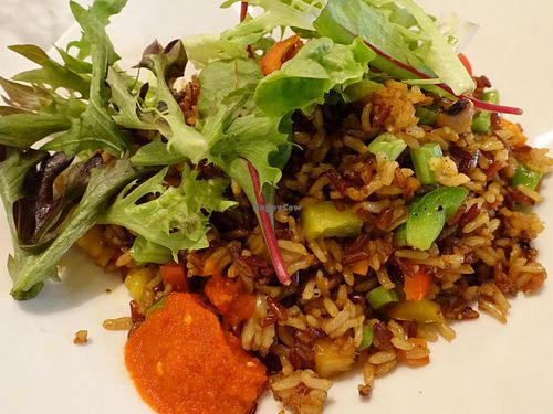 organic fried rice at Real Food - The Central in Central Singapore