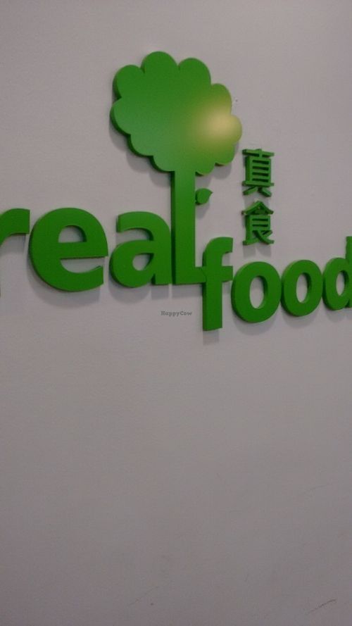 Sign at Real Food - The Central in Central Singapore