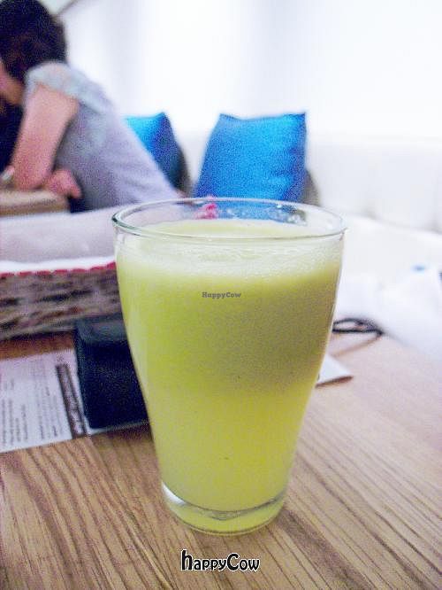 Apple juice  at Real Food - The Central in Central Singapore