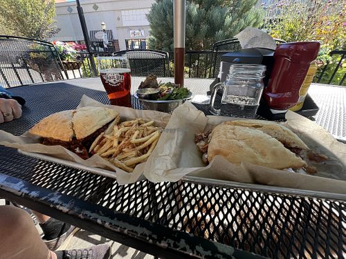 Colorado burger and BBQ jackfruit  at Trail Life Brewing in Grand Junction