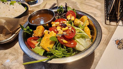 side salad. tasty at Trail Life Brewing in Grand Junction