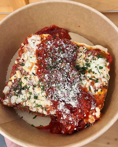 Lasagna Bolognese  at Oleum Vegan Kitchen in Okinawa